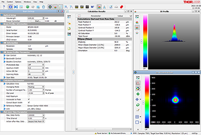 Beam Profiler General Window