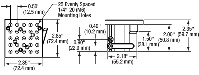 C1519 Mechanical Drawing, Post Bracket