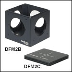 60 mm Cage-Compatible, Kinematic Fluorescence Filter Cube Tops and Bottoms