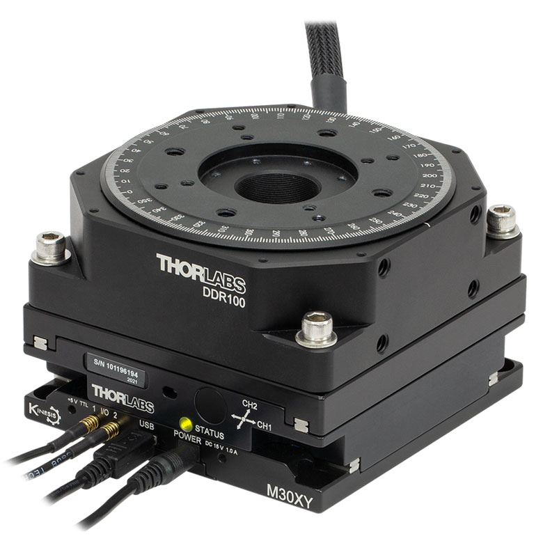 Kinesis® 30 mm XY Stage with Integrated Controller, Brushed