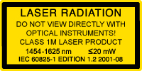 Class 3B Laser Sticker