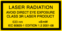 Class 3R Laser Sticker
