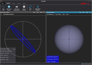 PAX1000 Series Polarimeter Software Main Screen