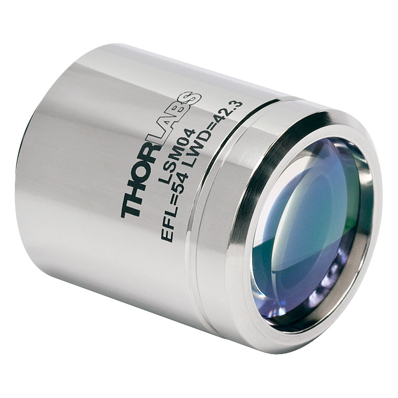 Thorlabs LSM04 Scan Lens, 1250 to 1380 nm, EFL=54 mm
