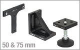Right-Angle Brackets & Plates for 50 & 75 mm Rails